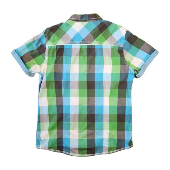 BKE Shirt Mens XL Pearl Snap Buttons Cowboy Western Thick Stitch Plaid Country - Picture 5 of 9